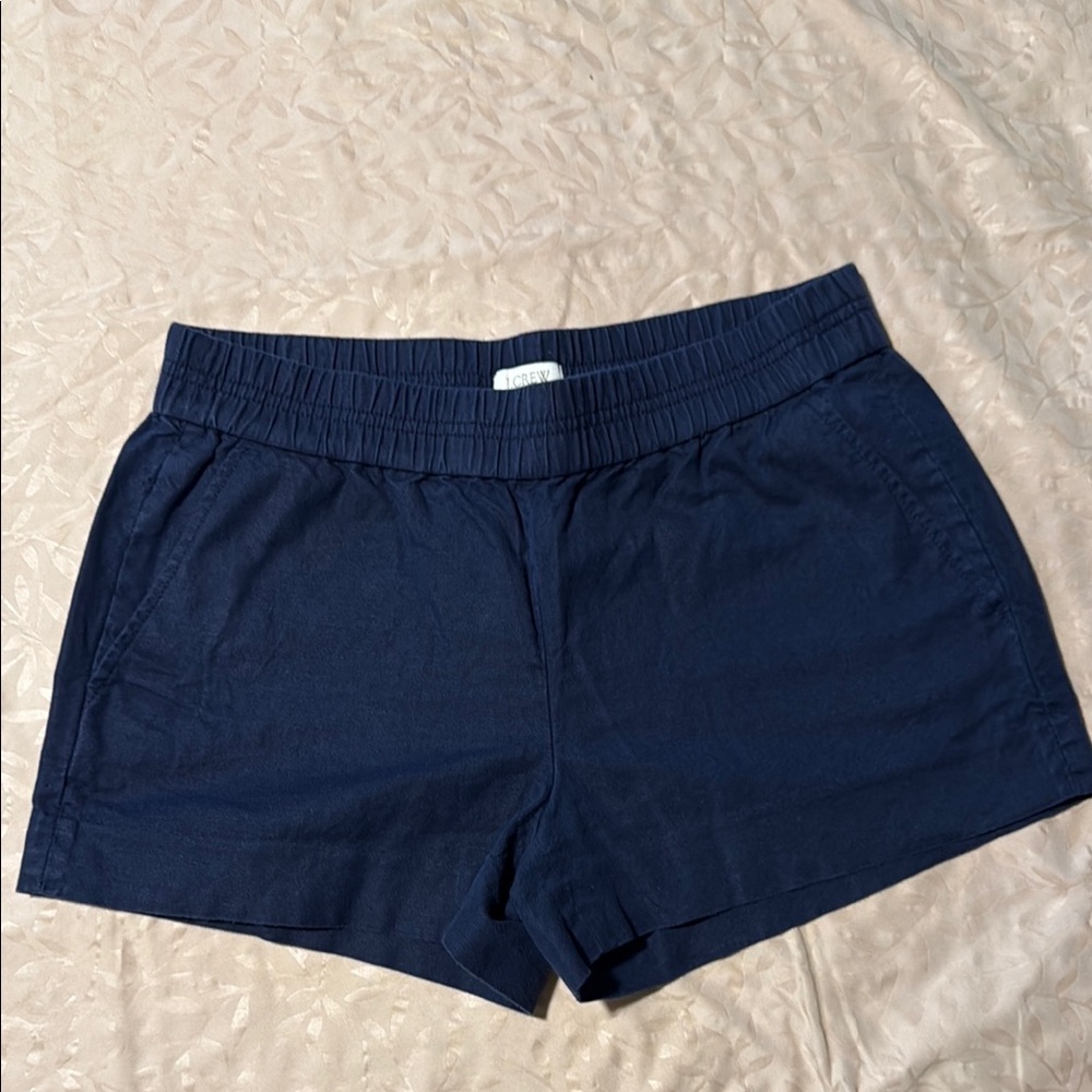 J. Crew Blue mid Waist Shorts with Elastic Waistband